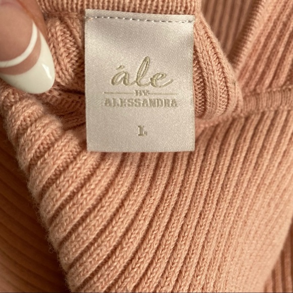 Ale By Alessandra x Revolve Marisol Thong Bodysuit Rose Pink Ribbed Cotton - Picture 8 of 10